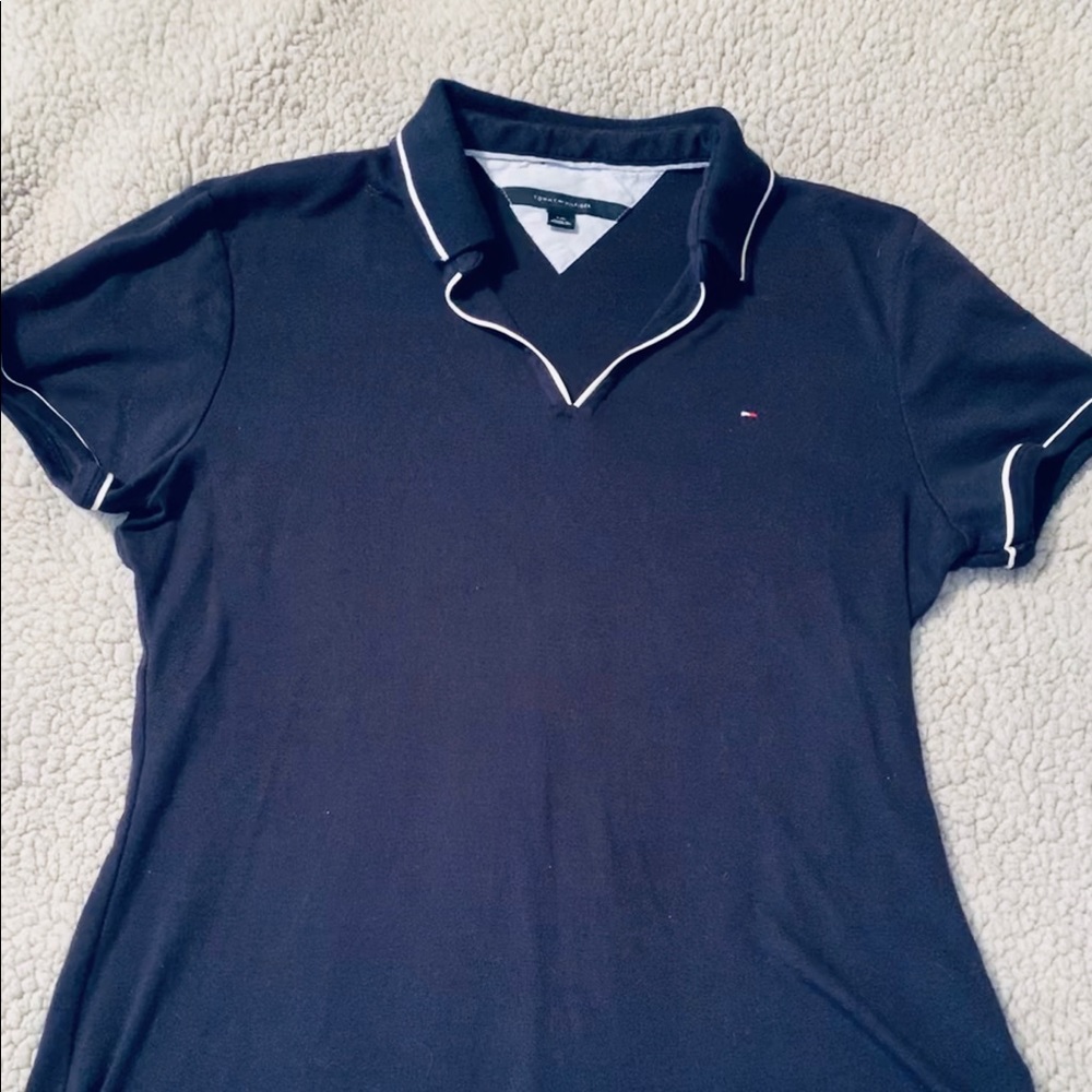 Tommy Hilfiger blue collared shirt